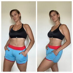 NIKE Shorts Activewear Light Blue Red Orange Retro XL Gym